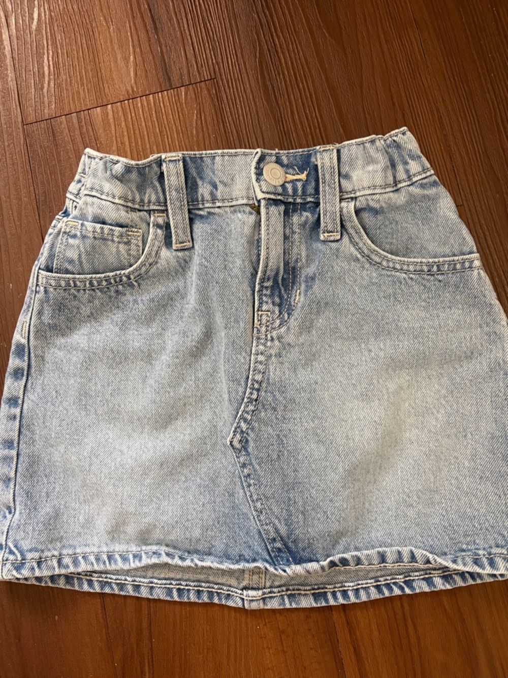 Light Wash Denim Mini Skirt